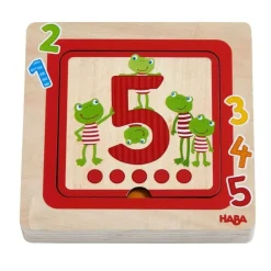 Outlet HABA Counting Friends Wood Layering Puzzle 1 To 5