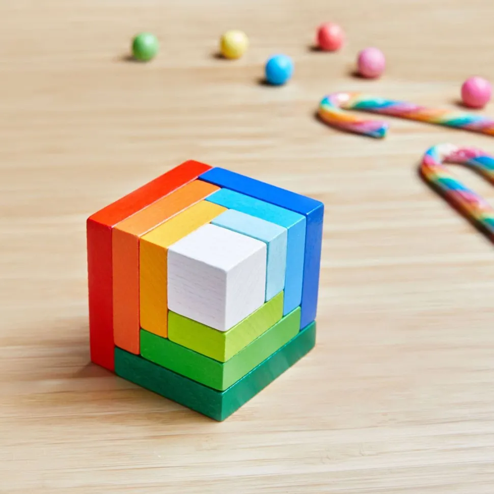 New HABA 3D Rainbow Cube Arranging Game