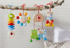Flash Sale HABA Dangling Figure Bear Stroller & Crib Toy