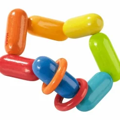Store HABA Dilly-Dally Wooden Rattle With Plastic Rings