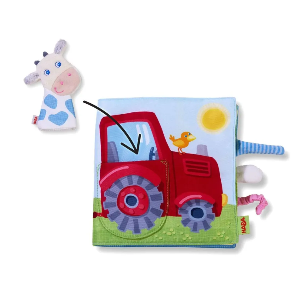 Flash Sale HABA Down On The Farm Soft Book With Cow Puppet