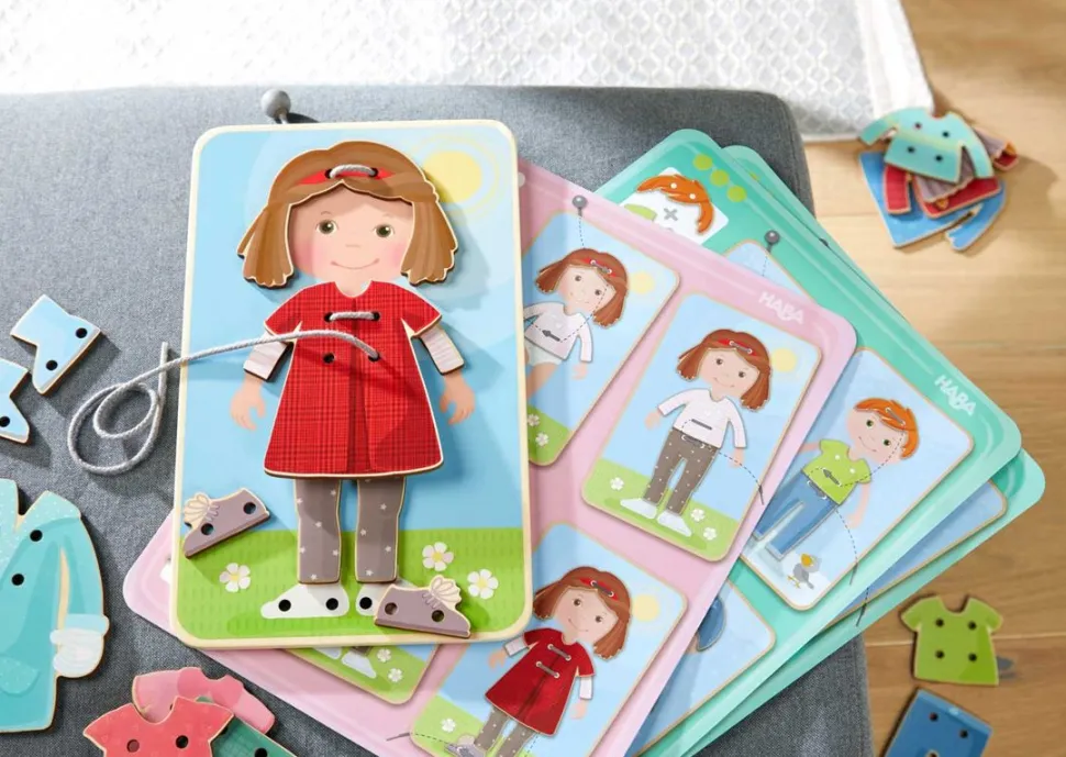 New HABA Dress Me Threading & Lacing Game