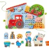 New HABA Farm Threading & Lacing Game
