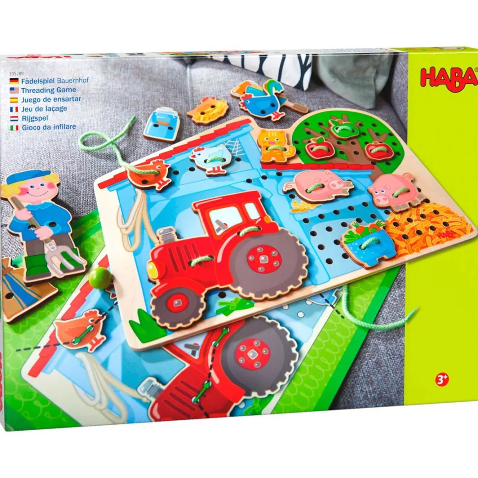 New HABA Farm Threading & Lacing Game