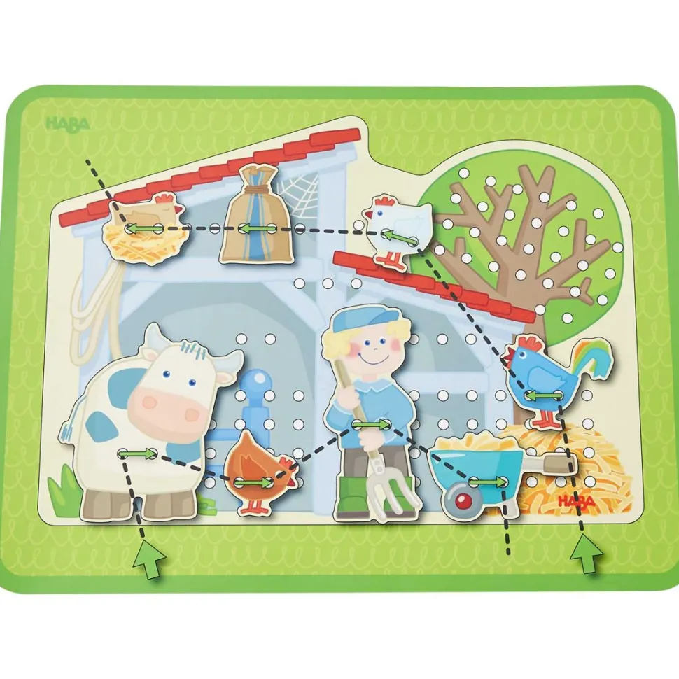 New HABA Farm Threading & Lacing Game