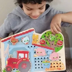 New HABA Farm Threading & Lacing Game