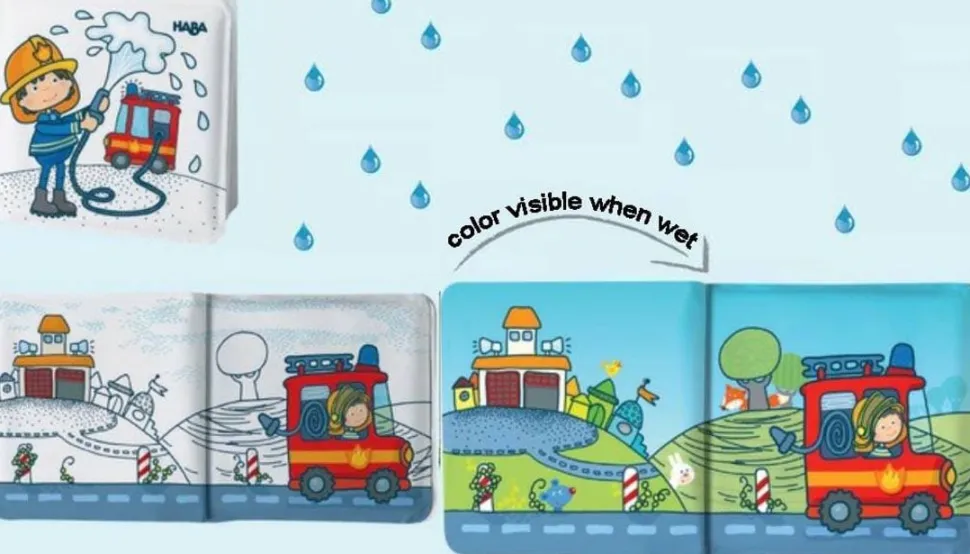 Clearance HABA Fire Brigade Magic Color Changing Bath Book