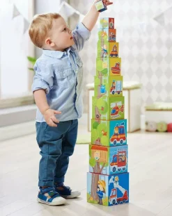 Store HABA Fire Brigade Sturdy Cardboard Stacking Cubes