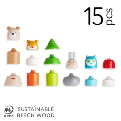 Shop HABA Forest Animals Wooden Stacking Toy