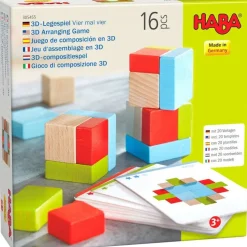 Online HABA Four By Four 3D Arranging Game Wooden Building Blocks