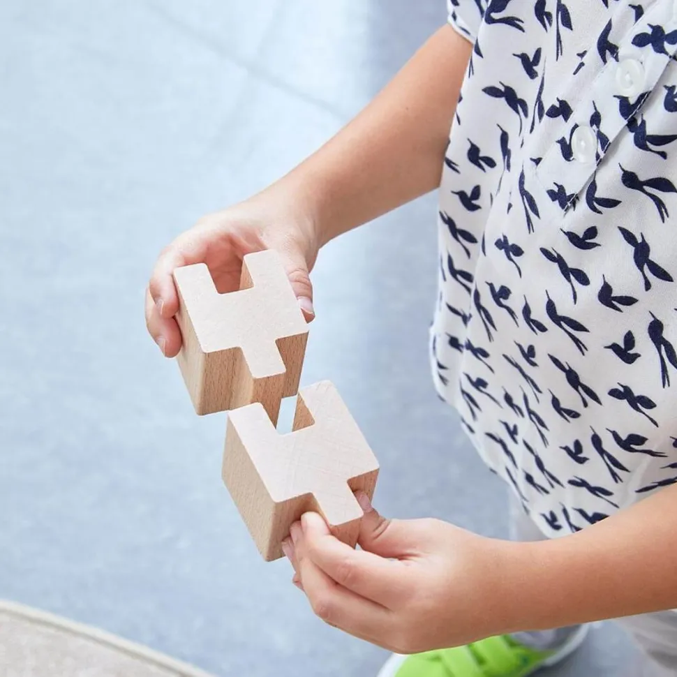 Sale HABA Interlocking Wooden Blocks Construction Set