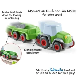 New HABA Kullerbu Tractor And Trailer With Momentum Motor