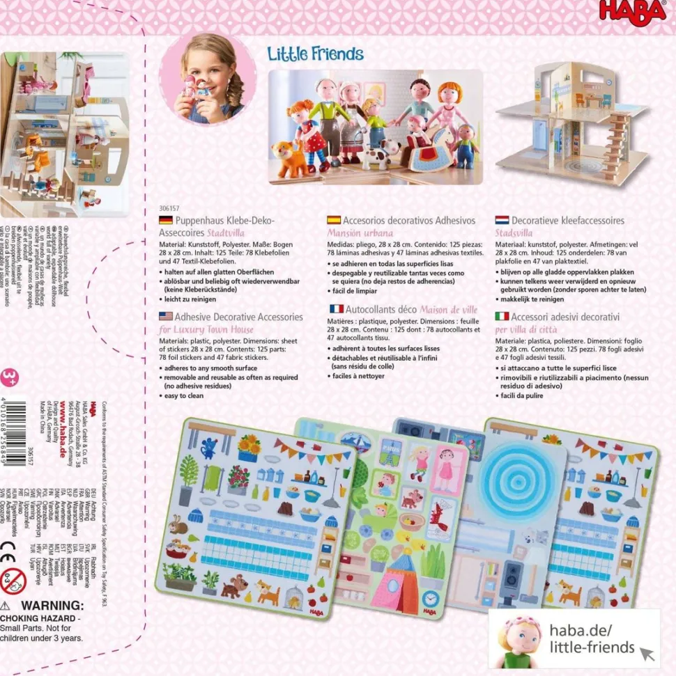 Flash Sale HABA Little Friends Town Villa Decorative Decals