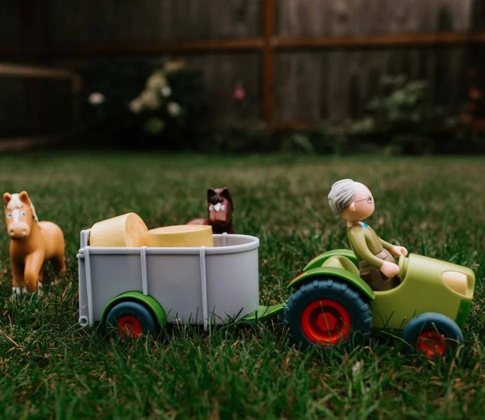 Fashion HABA Little Friends Tractor And Trailer