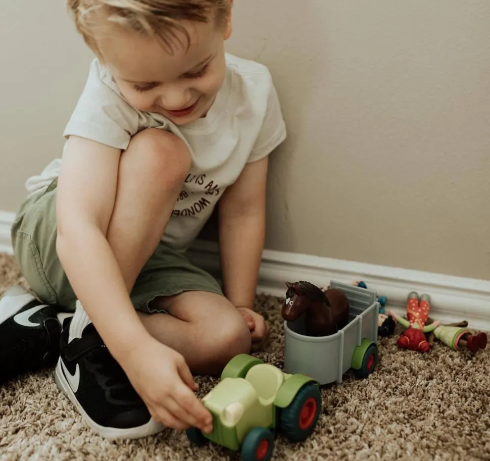 Fashion HABA Little Friends Tractor And Trailer