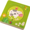 New HABA On The Farm 5 Piece Wooden Puzzle