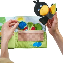 Hot HABA Orchard Soft Book With Raven Finger Puppet