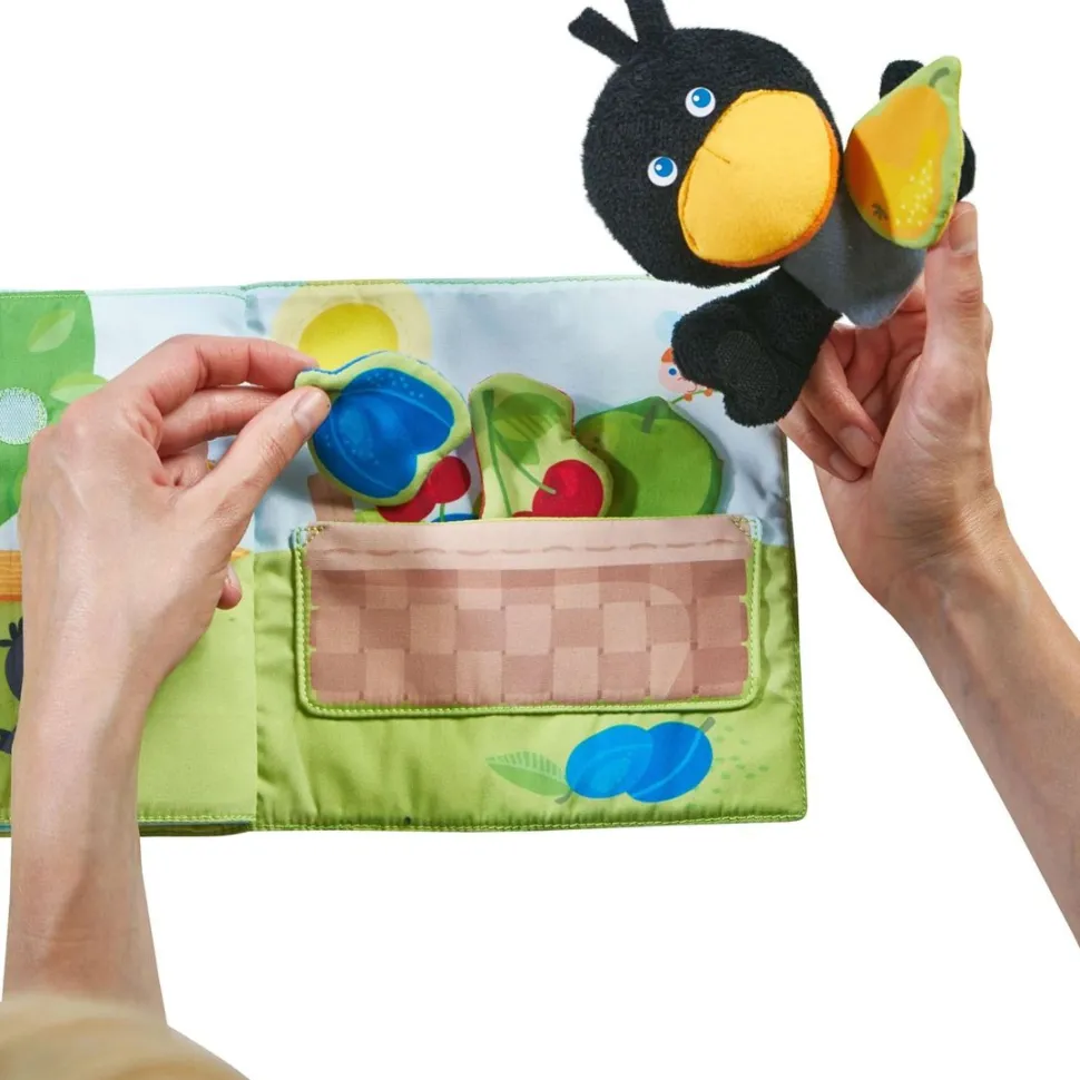 Hot HABA Orchard Soft Book With Raven Finger Puppet