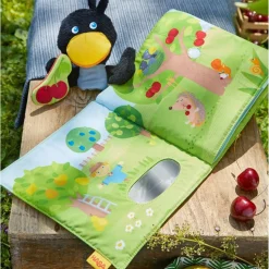 Hot HABA Orchard Soft Book With Raven Finger Puppet