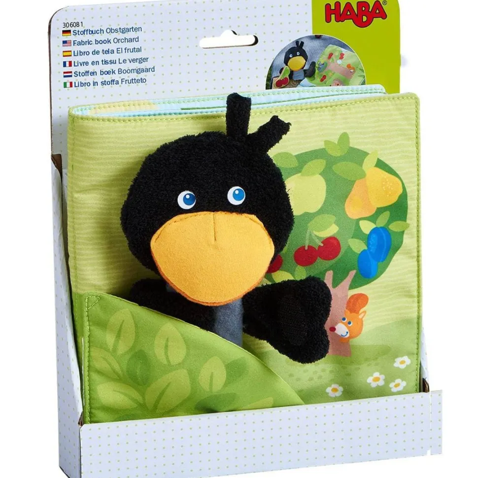 Hot HABA Orchard Soft Book With Raven Finger Puppet