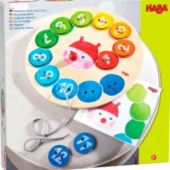 New HABA Rainbow Caterpillar Counting Threading Game