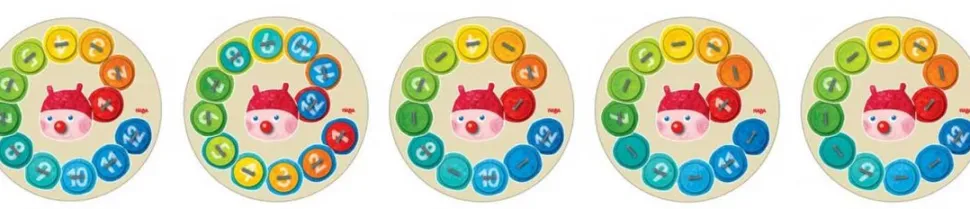 New HABA Rainbow Caterpillar Counting Threading Game
