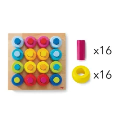 Hot HABA Rainbow Whirls Wooden Sorting And Stacking Game