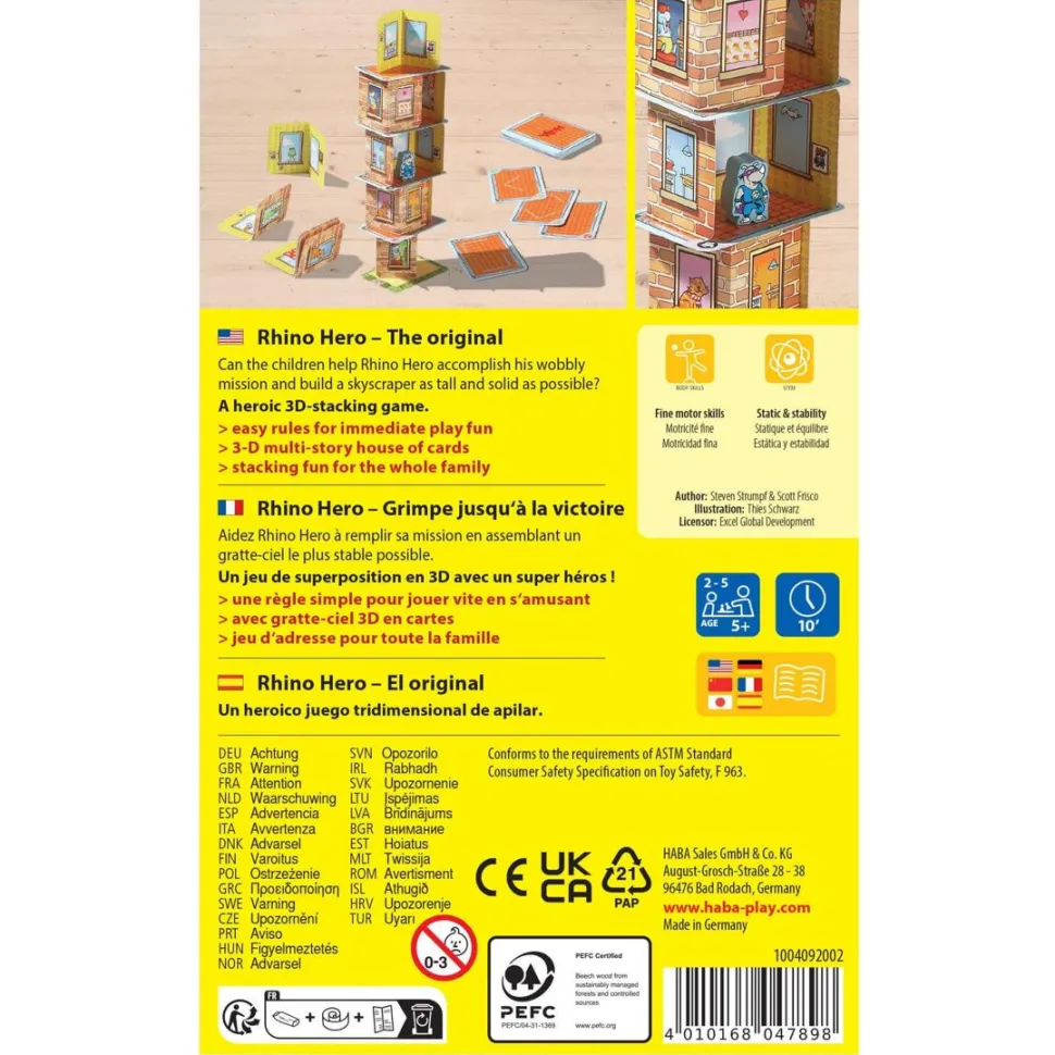 New HABA Rhino Hero Stacking Cards Game