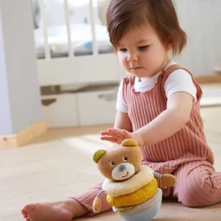 Discount HABA Roly Poly Bear Wobbling Soft Baby Toy With Stacking Rings