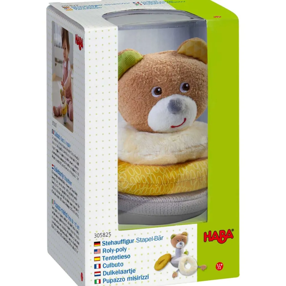Discount HABA Roly Poly Bear Wobbling Soft Baby Toy With Stacking Rings