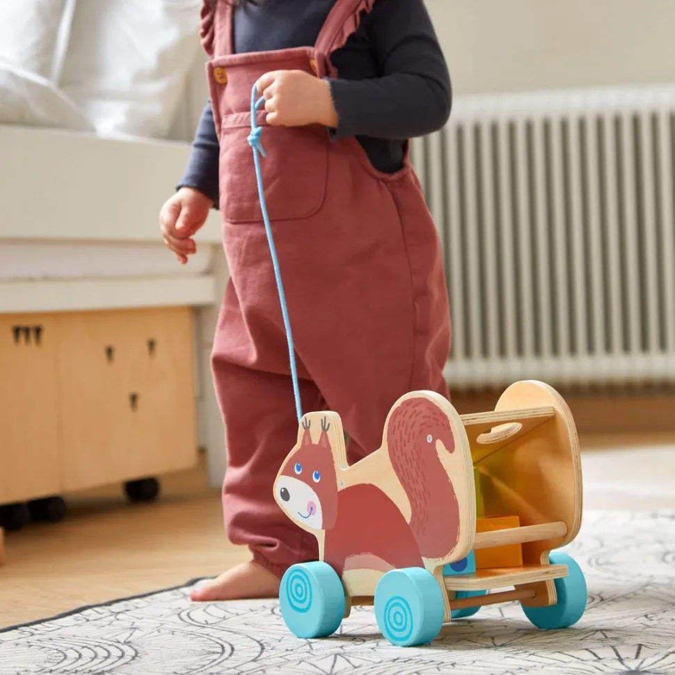 Best Sale HABA Squirrel Pull Along Toy Sorting Box