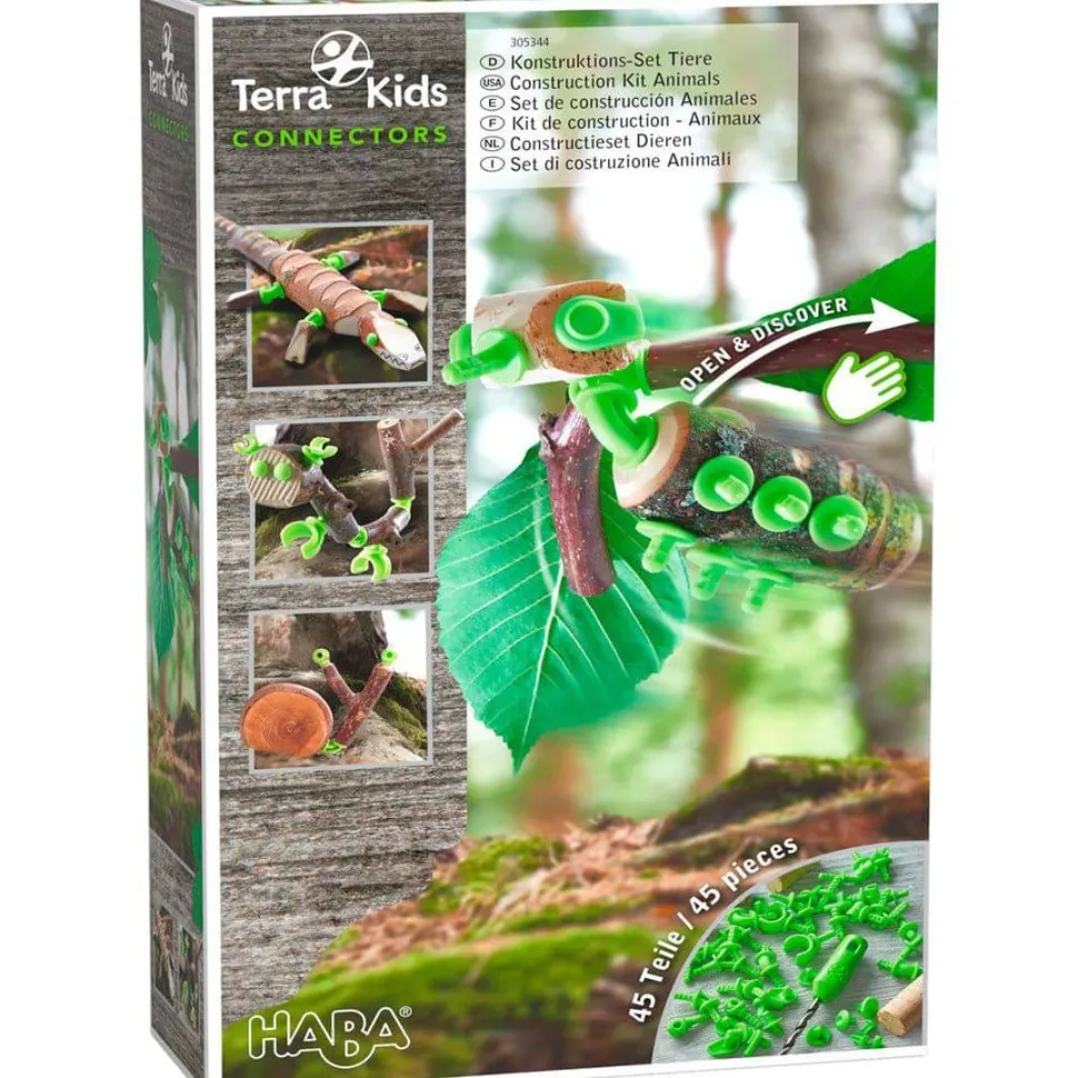 Hot HABA Terra Kids Connectors 45 Piece Animals Set