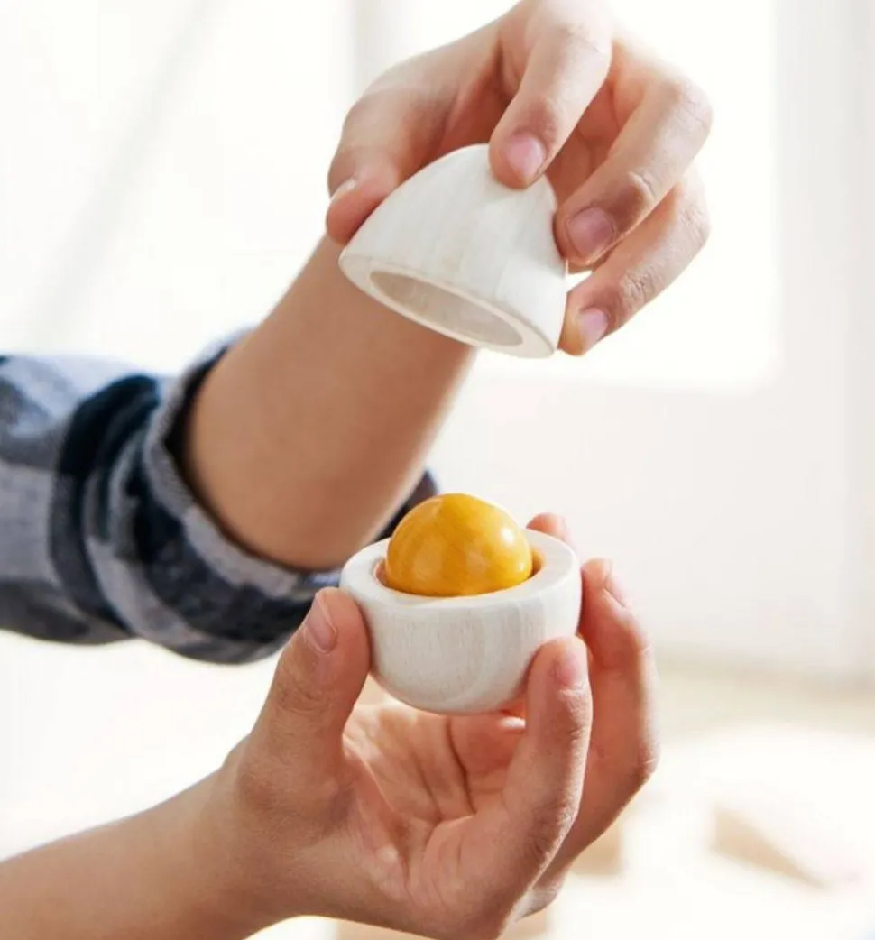 Flash Sale HABA Wooden Eggs With Removable Yolk Play Food